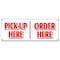 Signmission PICK-UP HERE ORDER HERE BANNER SIGN hamburger pizza french fry ice cream B-Pickup Here Order Here - alternate 1